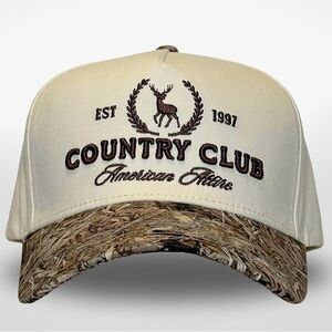 Country Club Cap SnapBack | Camo Denim Embroidered, Never Worn